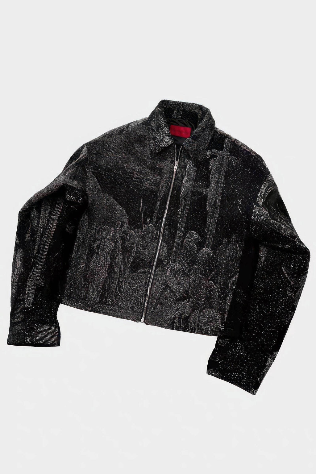 Avant-Garde Oversized Blazer - Textured Jacquard for Dark Fashion - URBANPICK FASHION