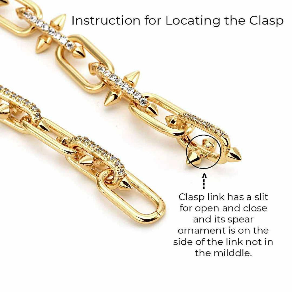 BG515G B.Tiff Gold Talon Chain Bracelet - URBANPICK FASHION