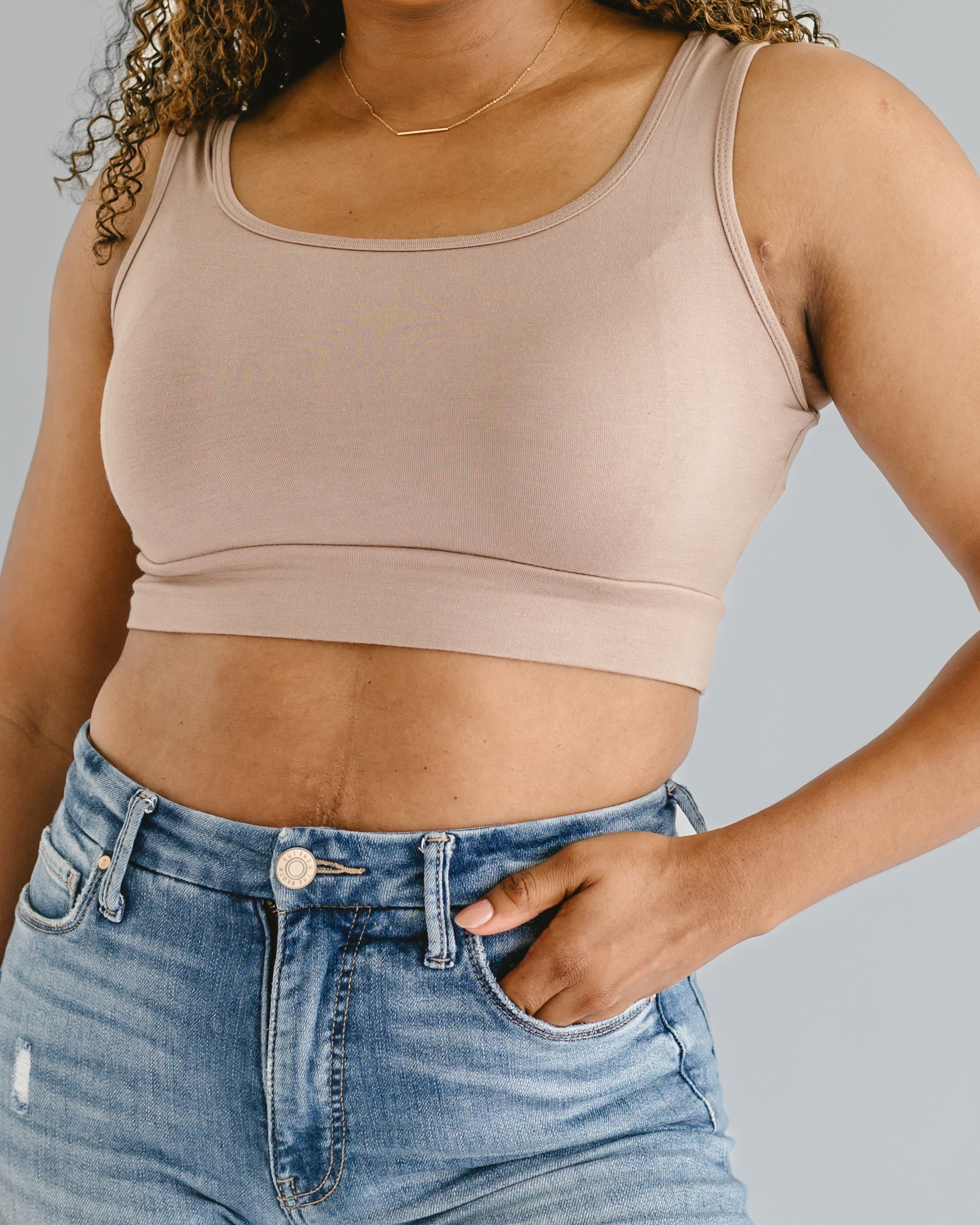 Classic Wide Strap Tank Halftee - URBANPICK FASHION