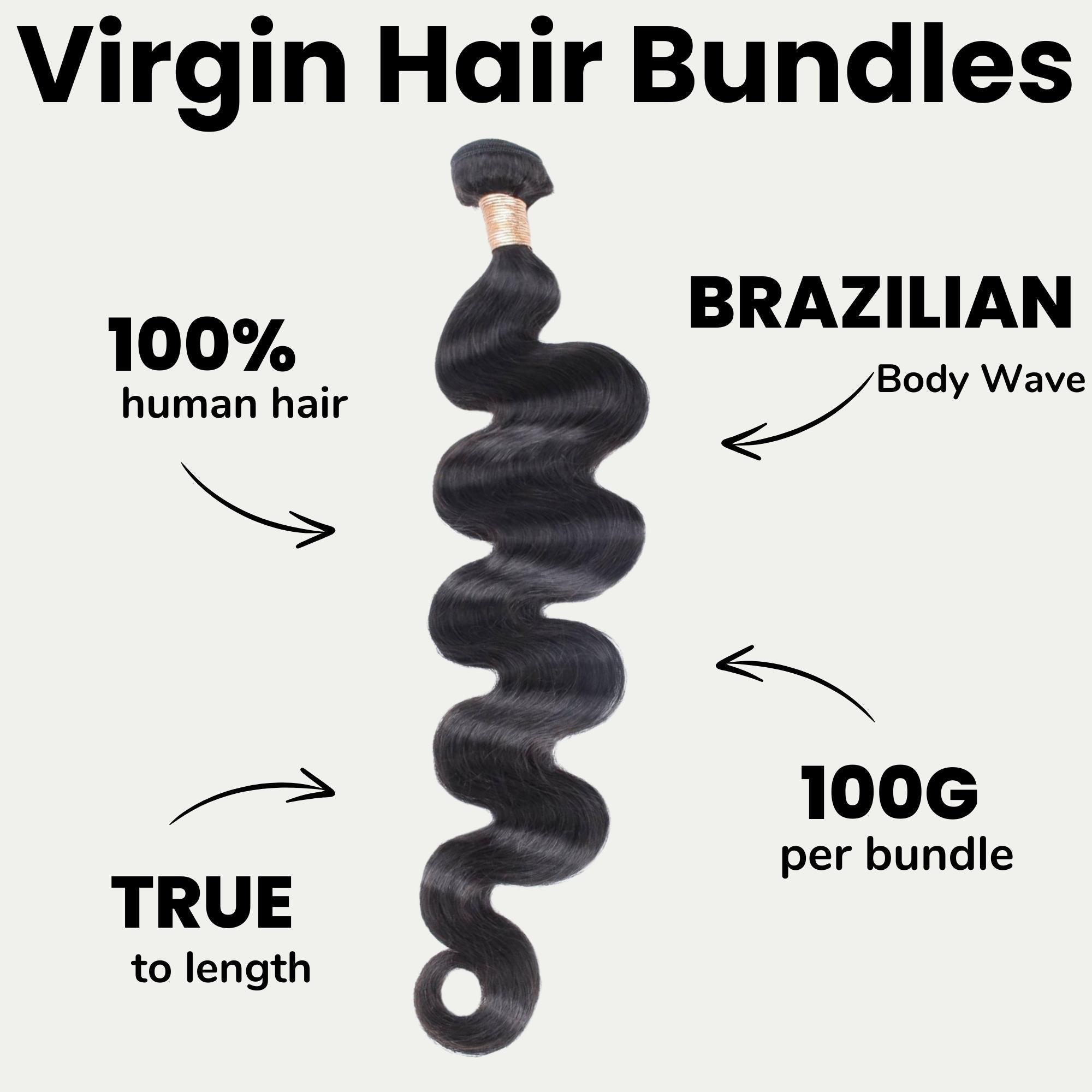 Brazilian Body Wave 100% Human Hair Bundles - URBANPICK FASHION