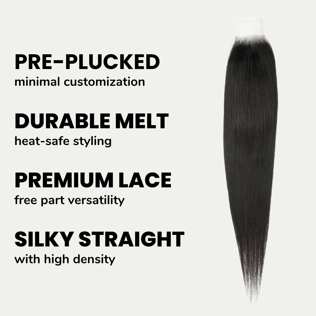 Brazilian Silky Straight 2x6 Transparent Lace Human Hair Closure - URBANPICK FASHION