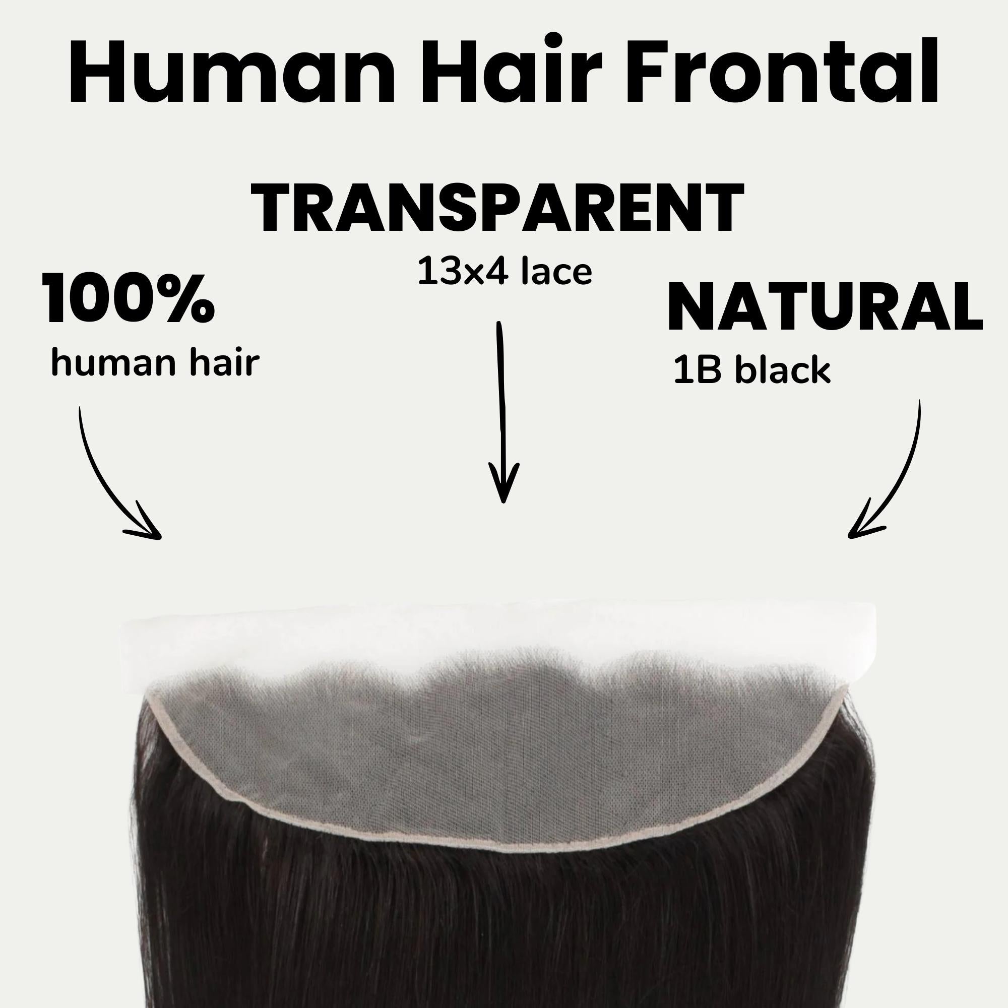 Brazilian Straight 13x4 Transparent Lace Human Hair Frontal - URBANPICK FASHION