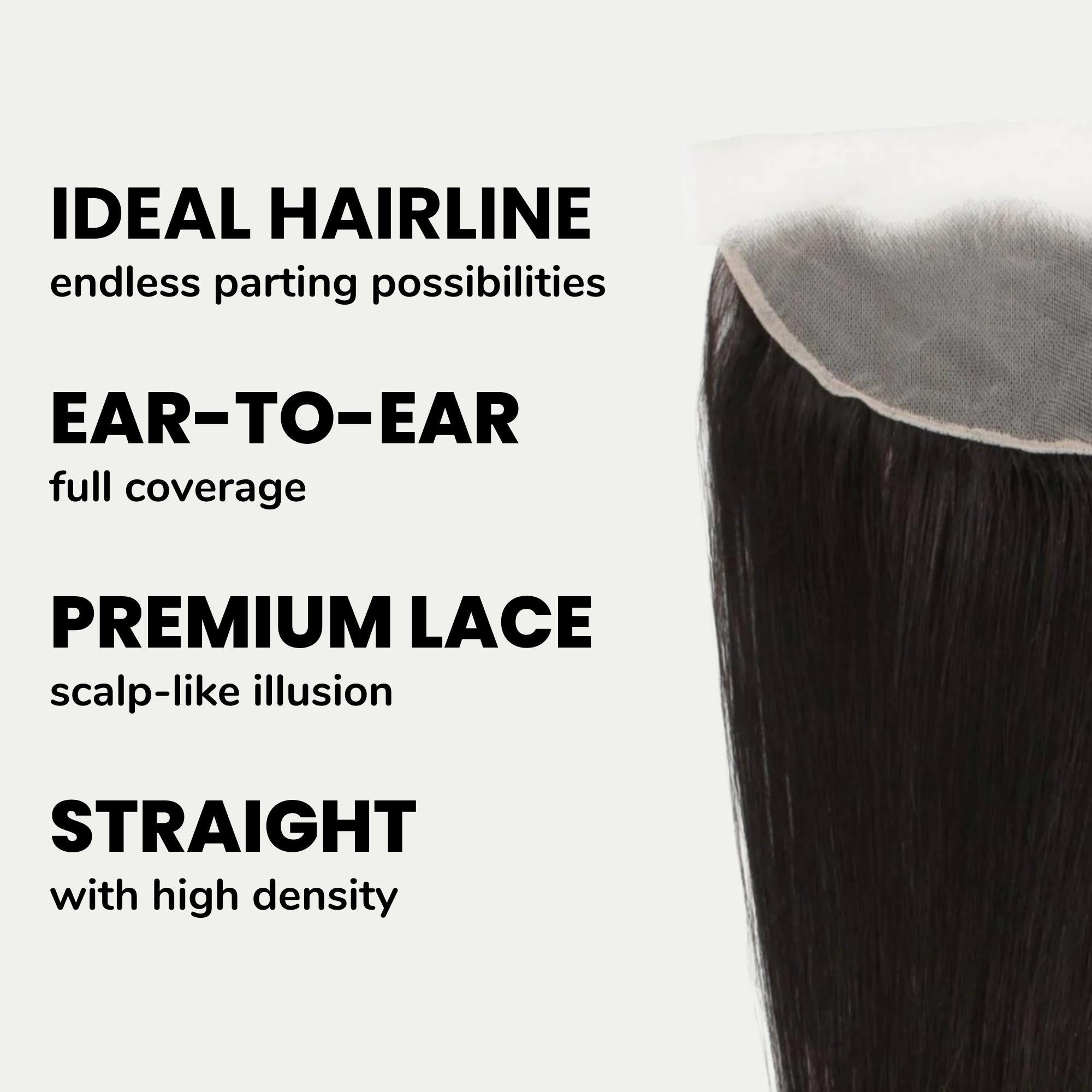 Brazilian Straight 13x4 Transparent Lace Human Hair Frontal - URBANPICK FASHION