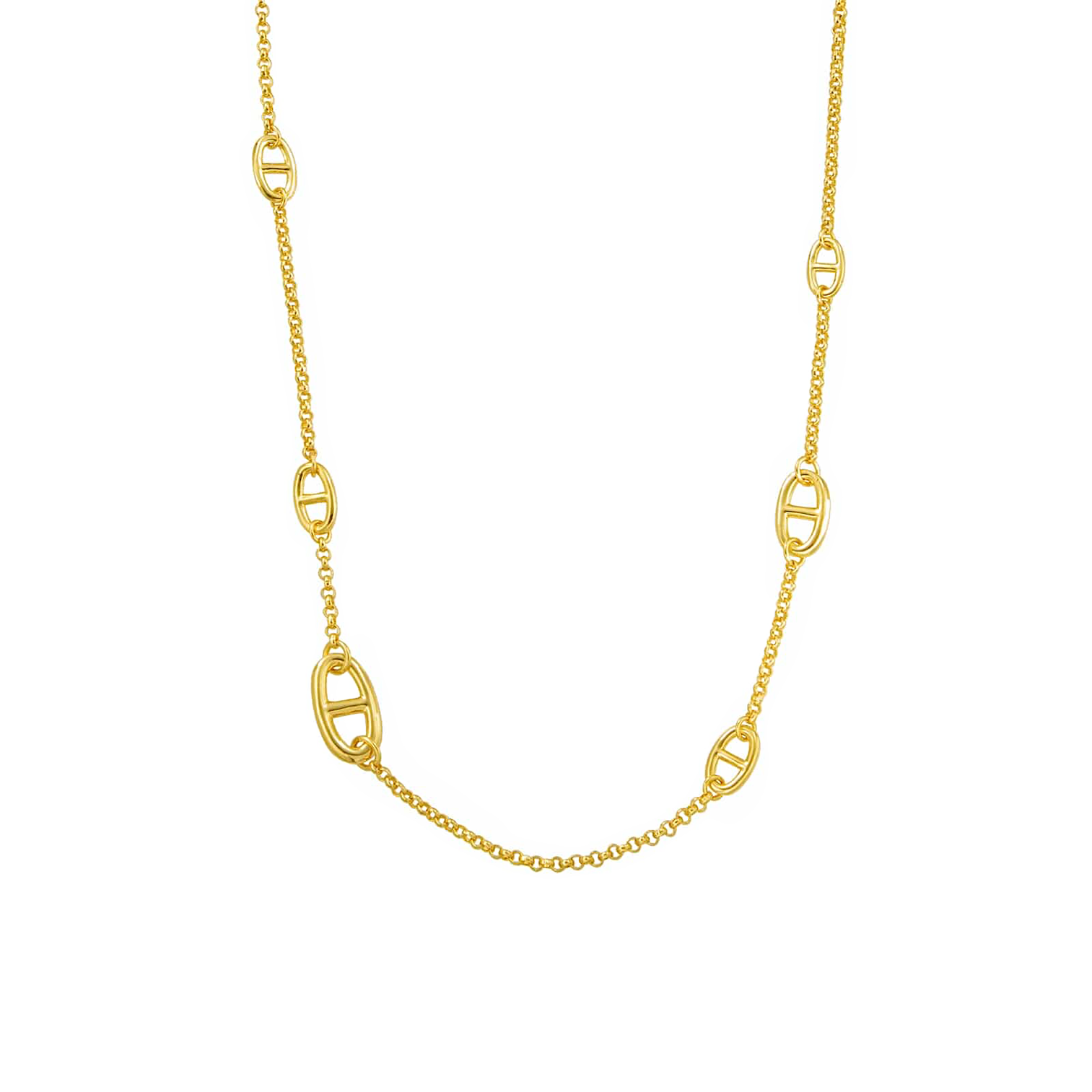 C008G B.Tiff Gold Garlande Lariat Chain Necklace - URBANPICK FASHION