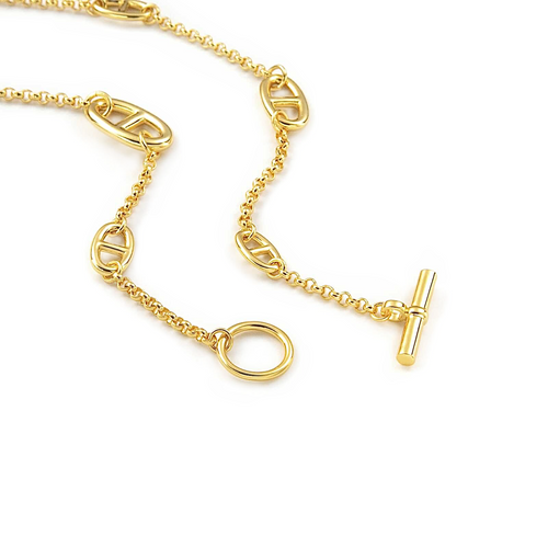 C008G B.Tiff Gold Garlande Lariat Chain Necklace - URBANPICK FASHION