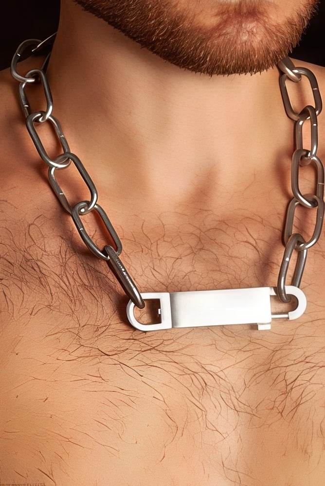 Chunky Metal Chain Necklace - Industrial Unisex Statement Piece - URBANPICK FASHION
