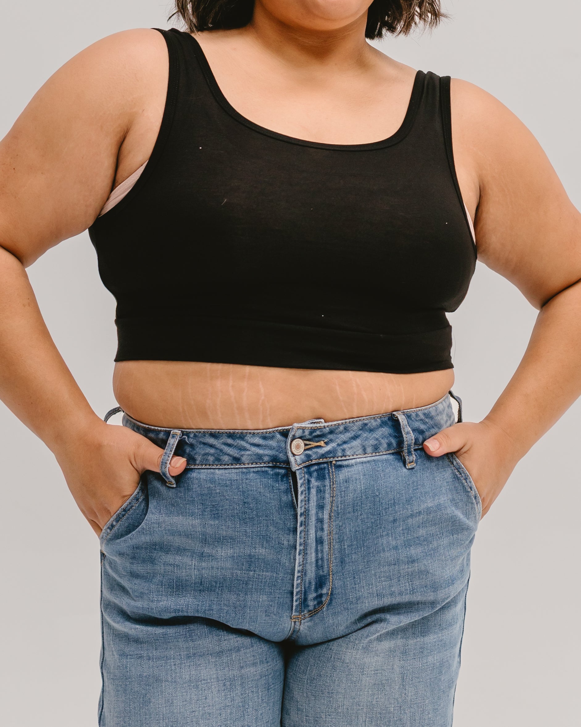 Classic Wide Strap Tank Halftee - URBANPICK FASHION