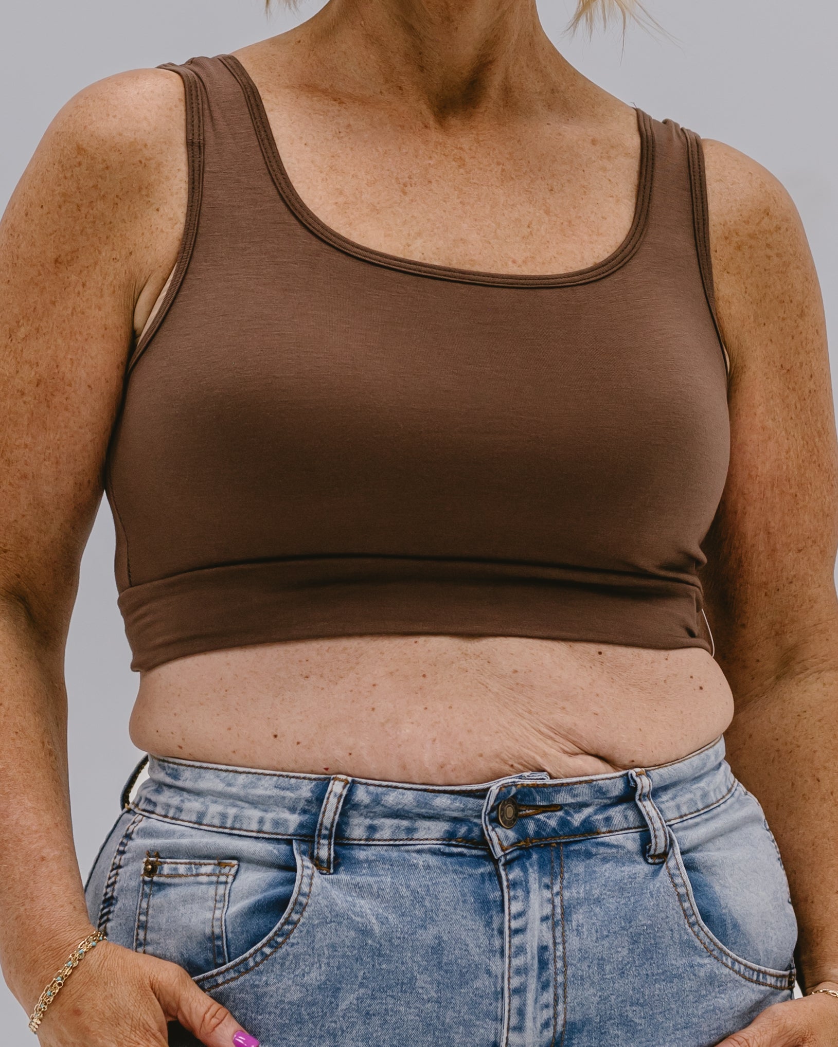 Classic Wide Strap Tank Halftee - URBANPICK FASHION