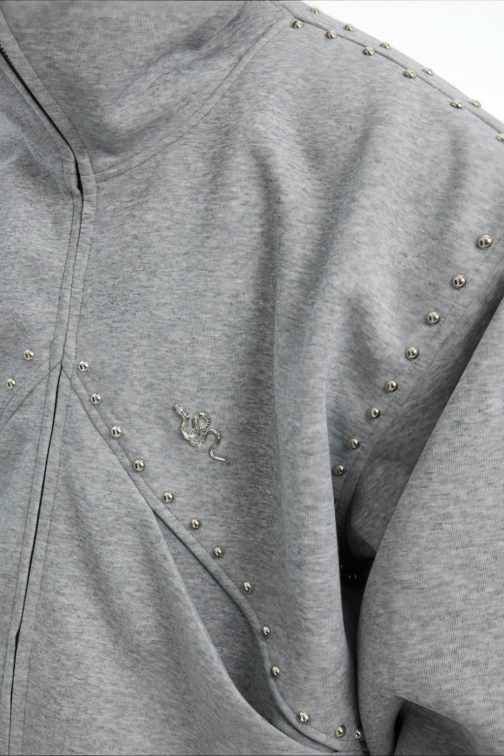 Doberman Dog Hooded Jacket with Rivet Accents - URBANPICK FASHION