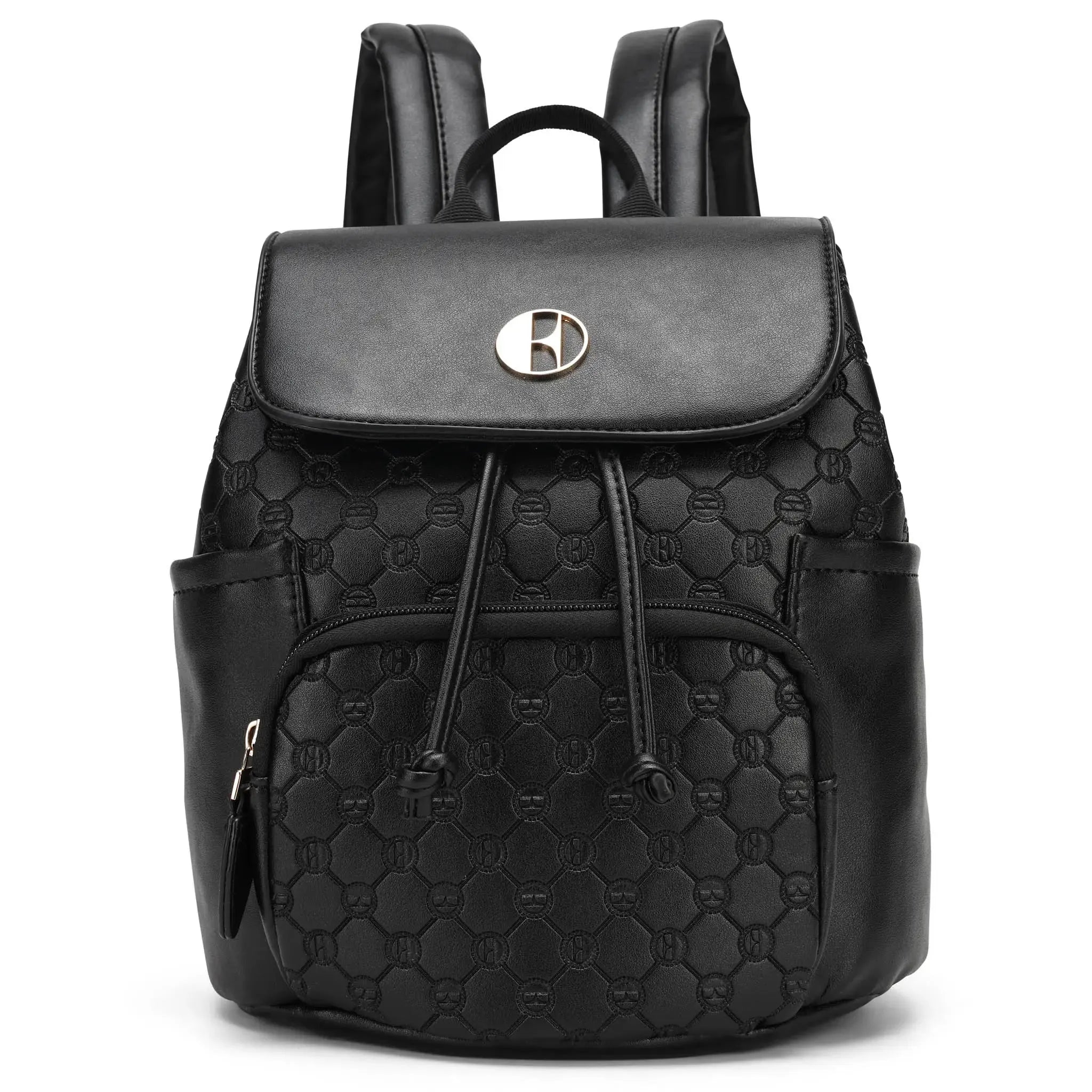Compass 10L Vegan Leather Monogram Mini Backpack - URBANPICK FASHION