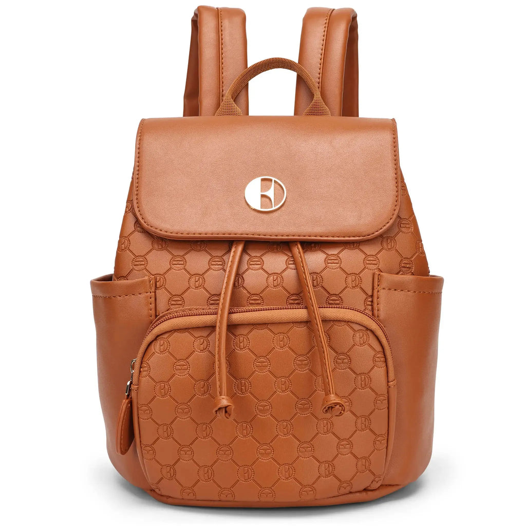 Compass 10L Vegan Leather Monogram Mini Backpack - URBANPICK FASHION