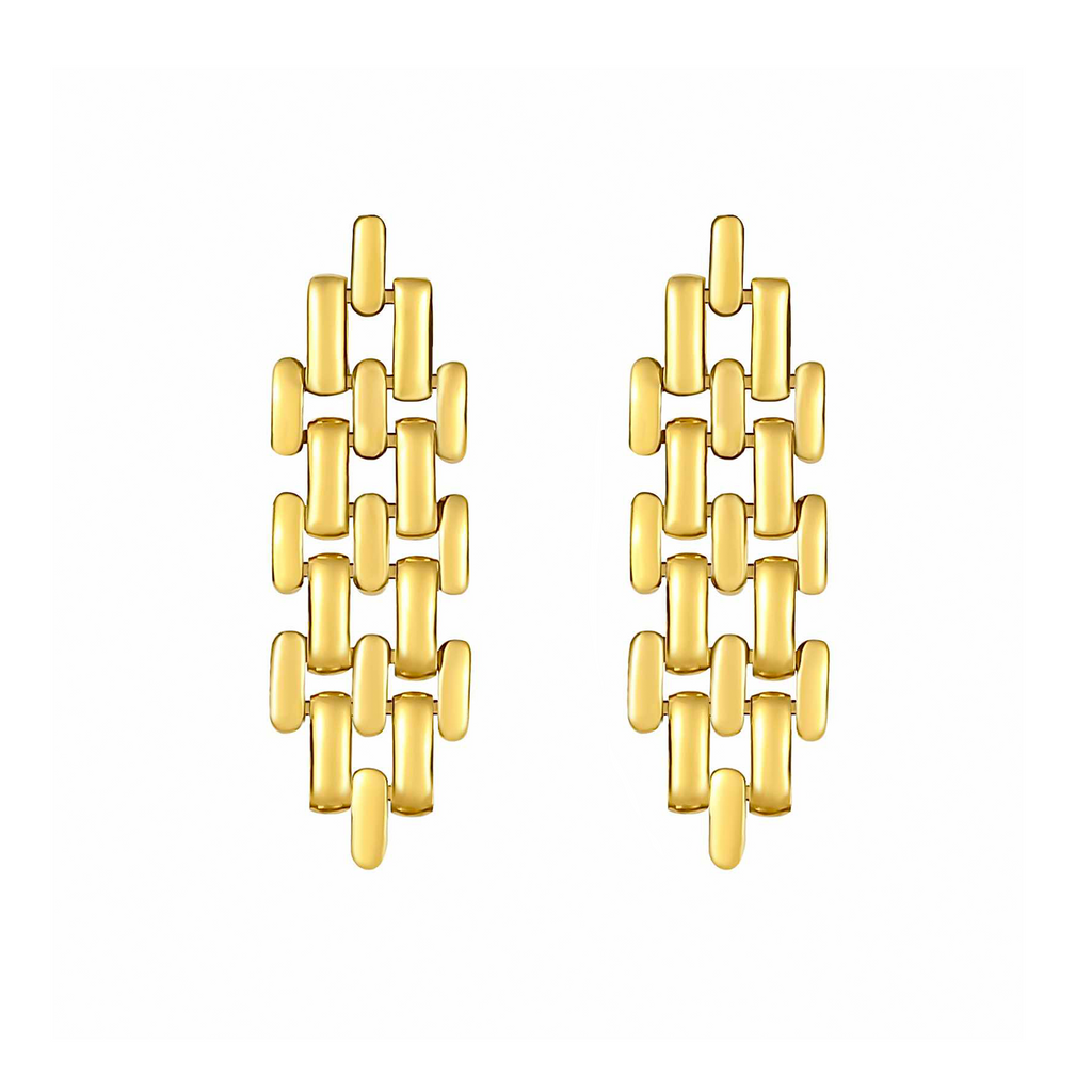 ER004G B.Tiff Gold Ripple Earrings - URBANPICK FASHION