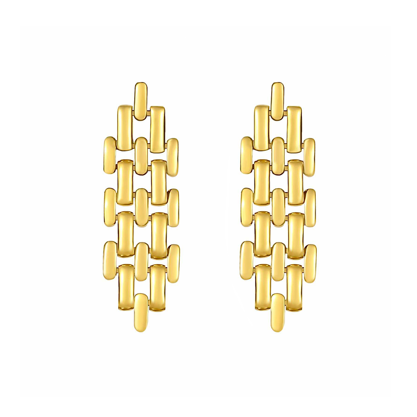 ER004G B.Tiff Gold Ripple Earrings - URBANPICK FASHION