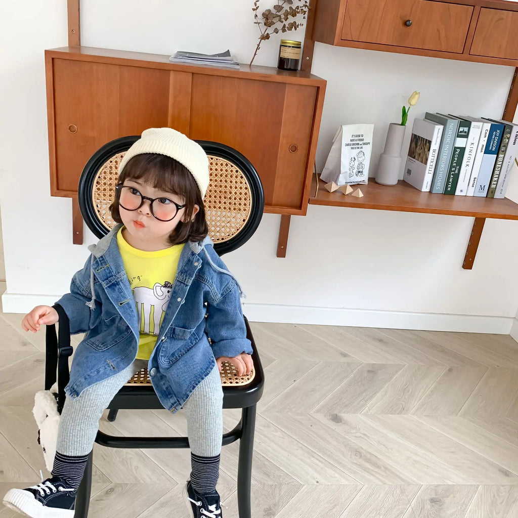 Children's Long Sleeve Denim Jacket for Boys and Girls - URBANPICK FASHION