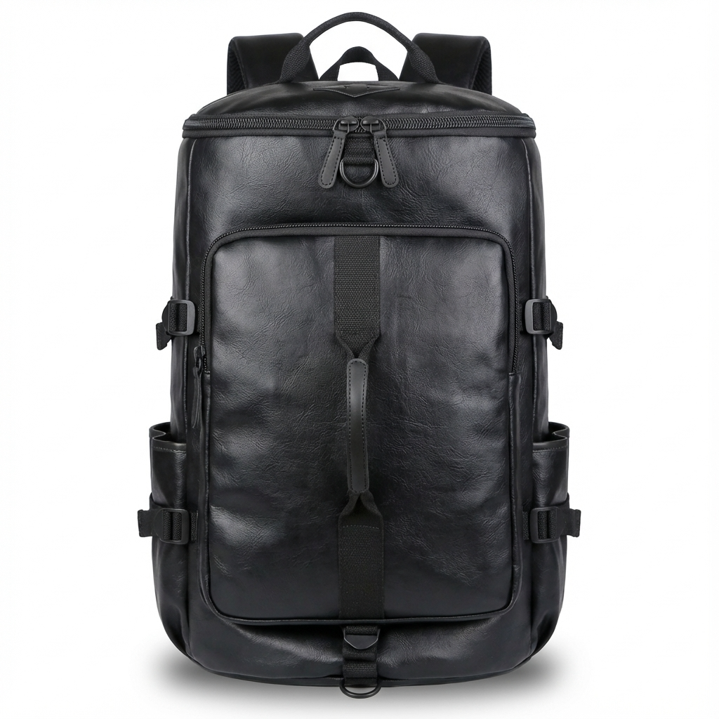 Men's Vegan Leather Duffel Bag – Convertible 40L Travel - URBANPICK FASHION