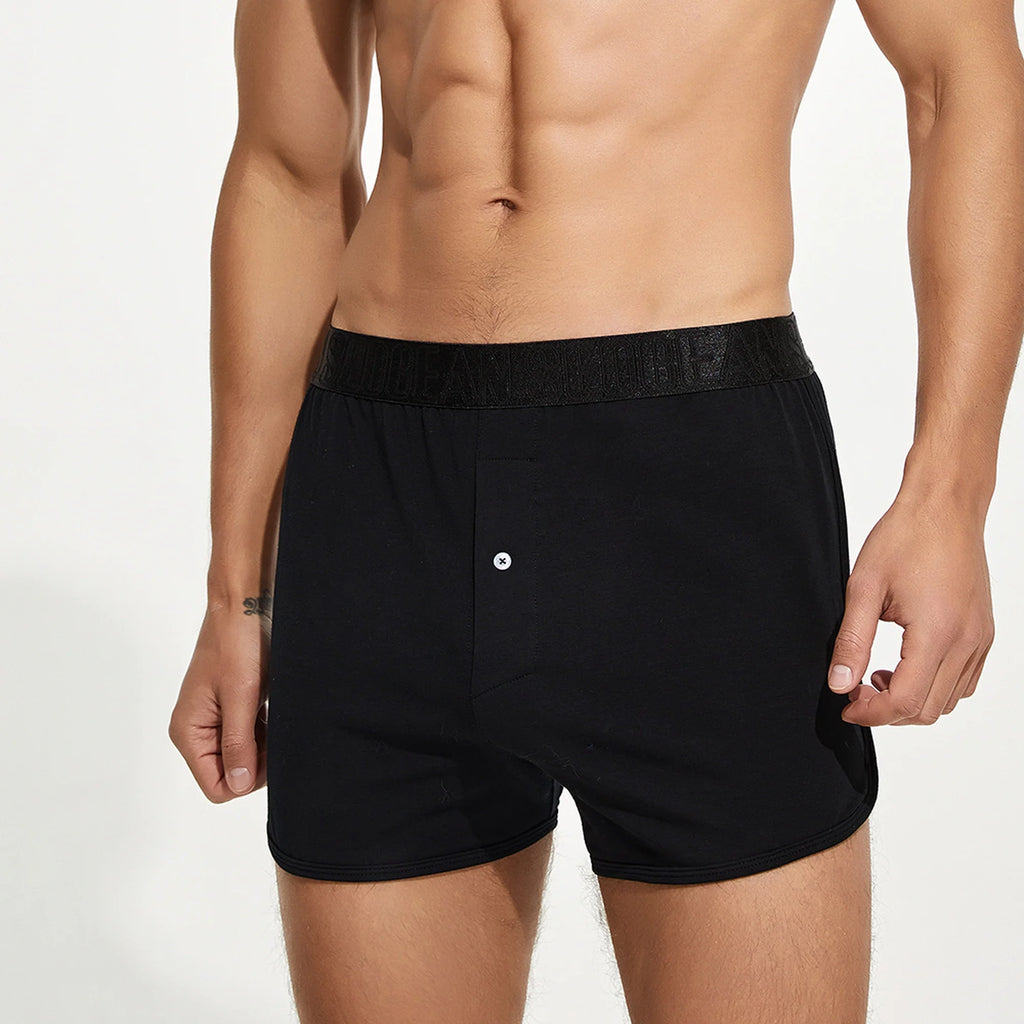 Men’s Cotton Boxer Shorts – Combed Cotton Lounge Underwear - URBANPICK FASHION