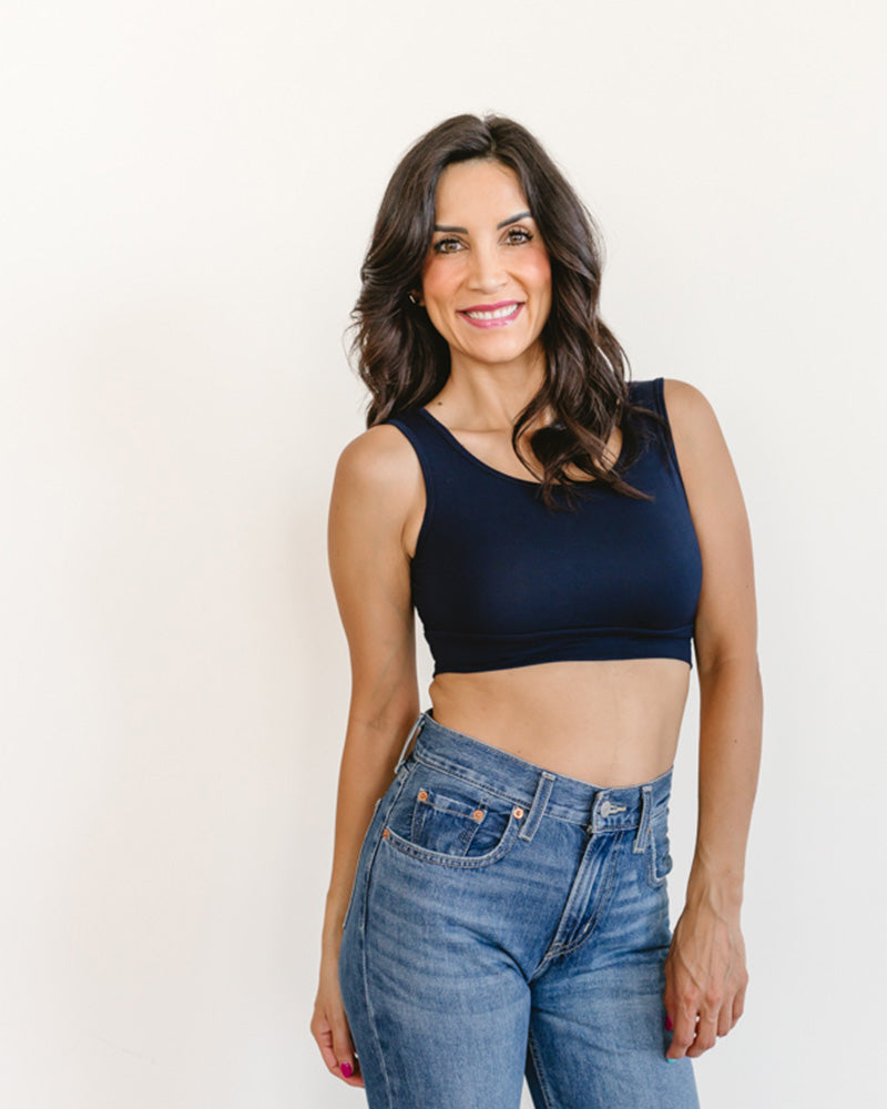 Classic Wide Strap Tank Halftee - URBANPICK FASHION
