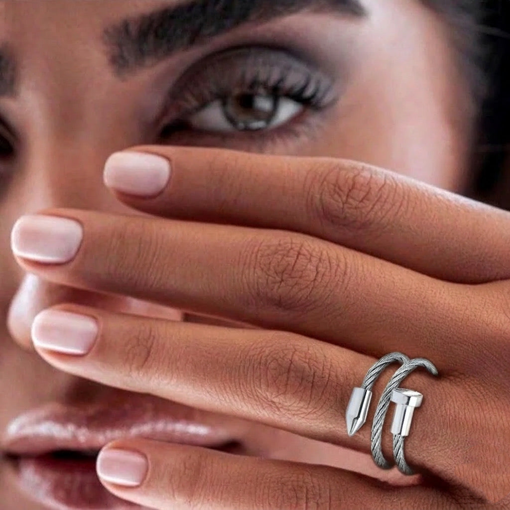 RG116W B.Tiff Pointe Cable Adjustable Ring - URBANPICK FASHION