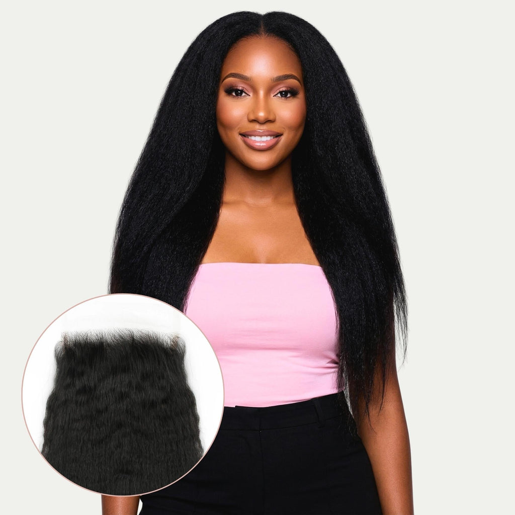 Kinky Straight 5x5 HD Lace Human Hair Closure - URBANPICK FASHION