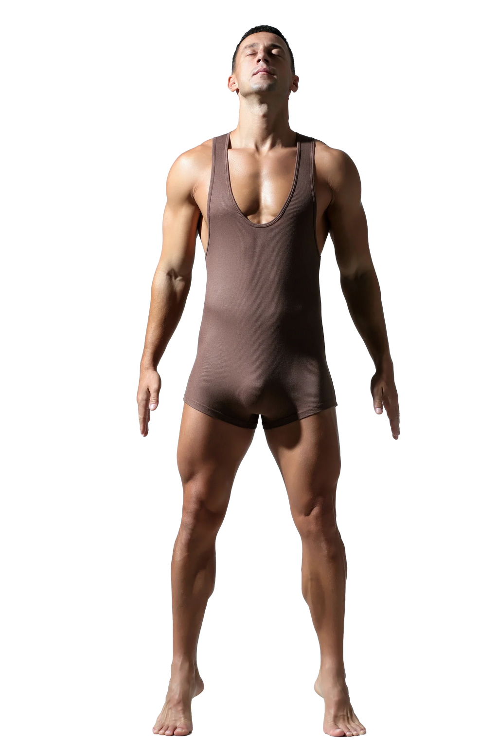 Men's One-Piece Bodysuit - Sleek Tank Top Style - URBANPICK FASHION