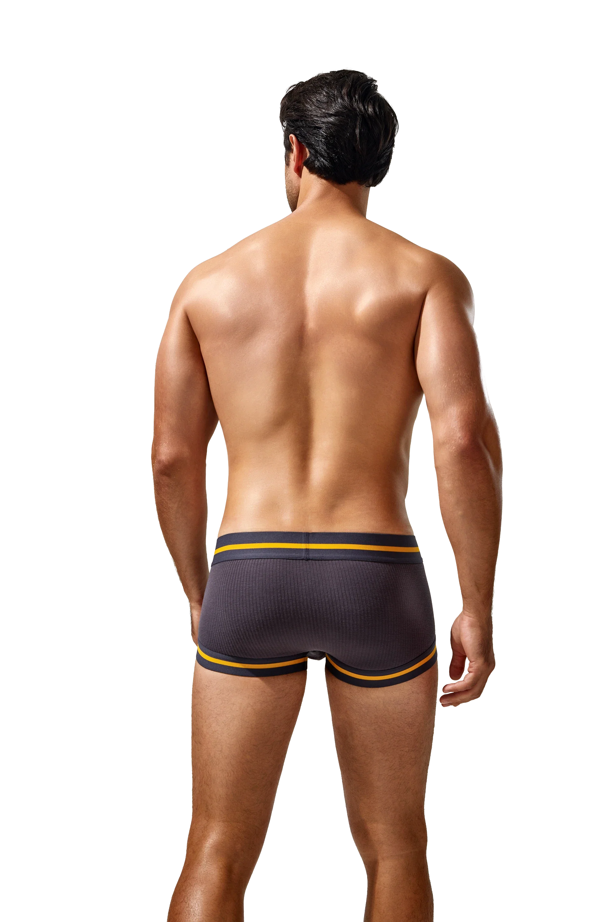 Men's Cotton Boxer Briefs , Breathable & Solid Colors