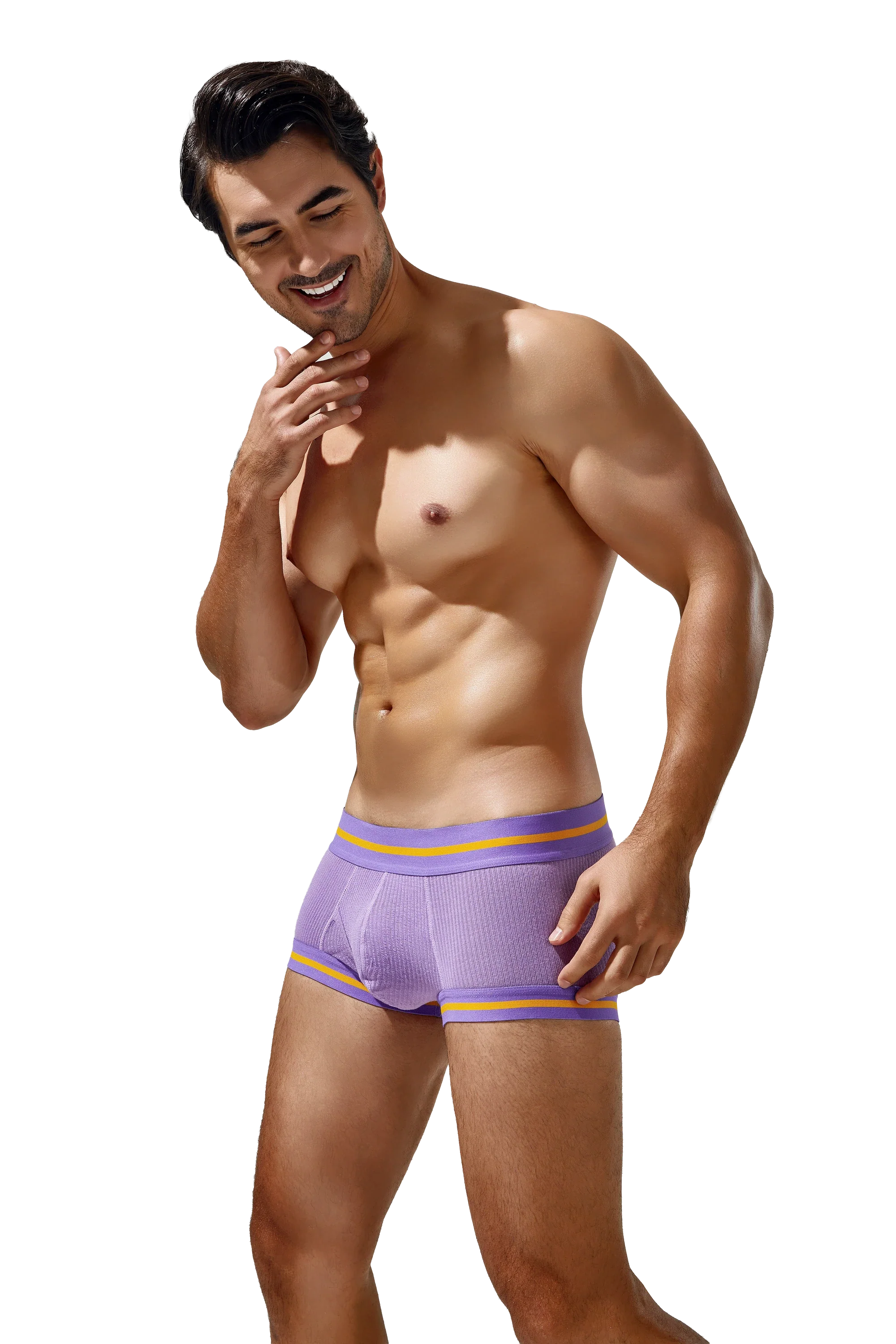 Men's Cotton Boxer Briefs , Breathable & Solid Colors - URBANPICK FASHION