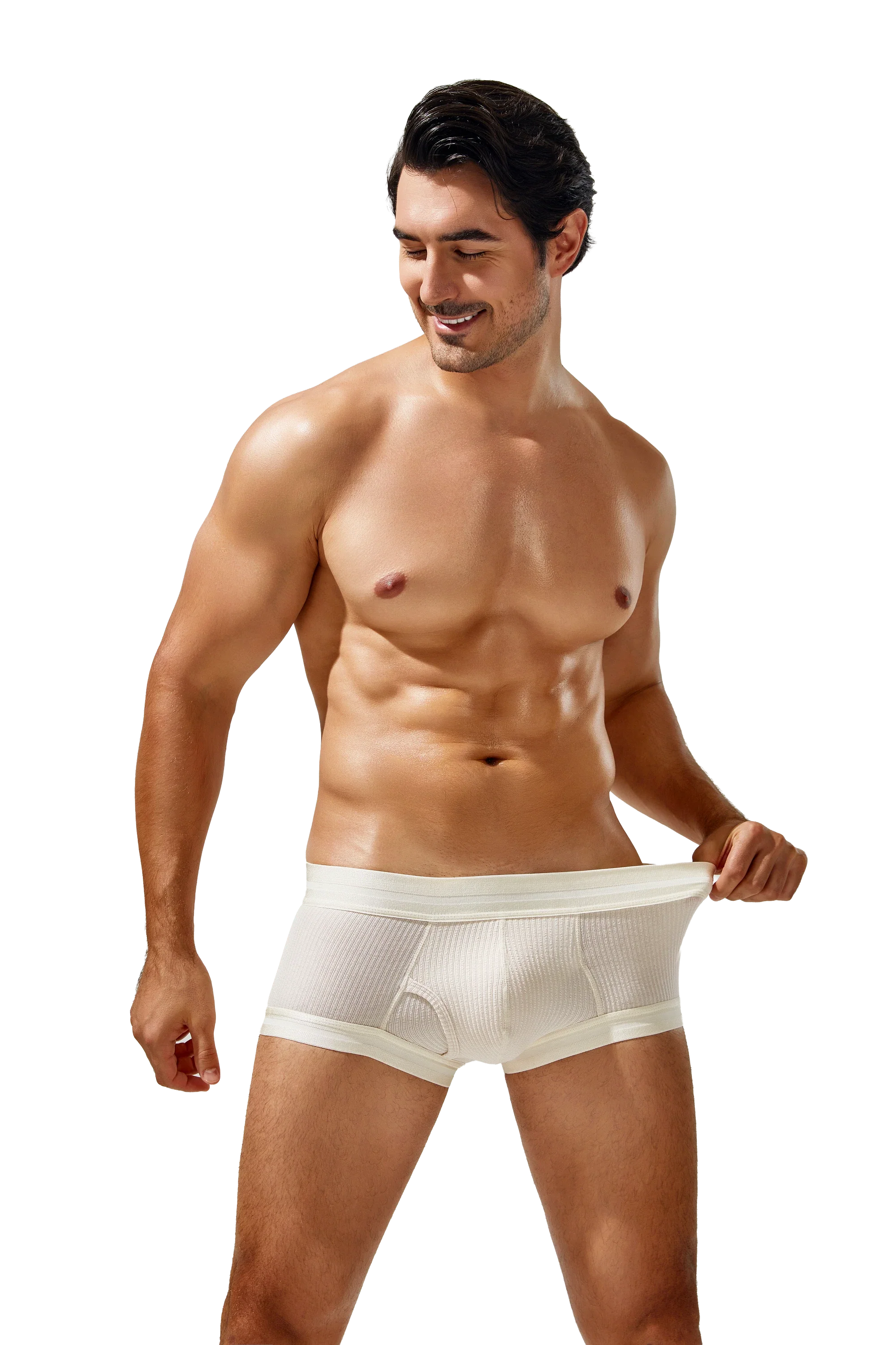 Men's Cotton Boxer Briefs , Breathable & Solid Colors - URBANPICK FASHION