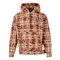 Tie-Dye Hoodie - Half-Zip Belted Checkered Loungewear - URBANPICK FASHION