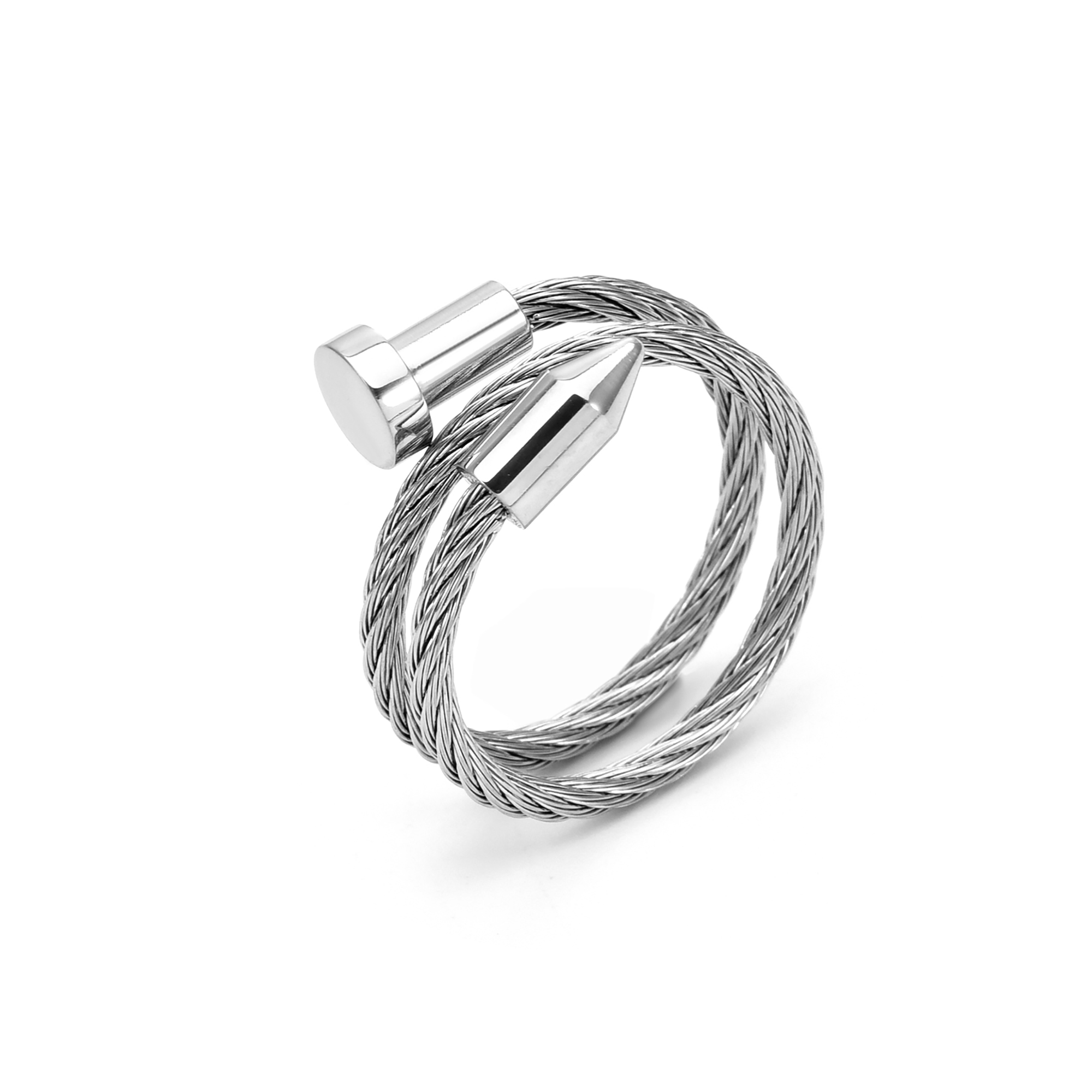 RG116W B.Tiff Pointe Cable Adjustable Ring - URBANPICK FASHION
