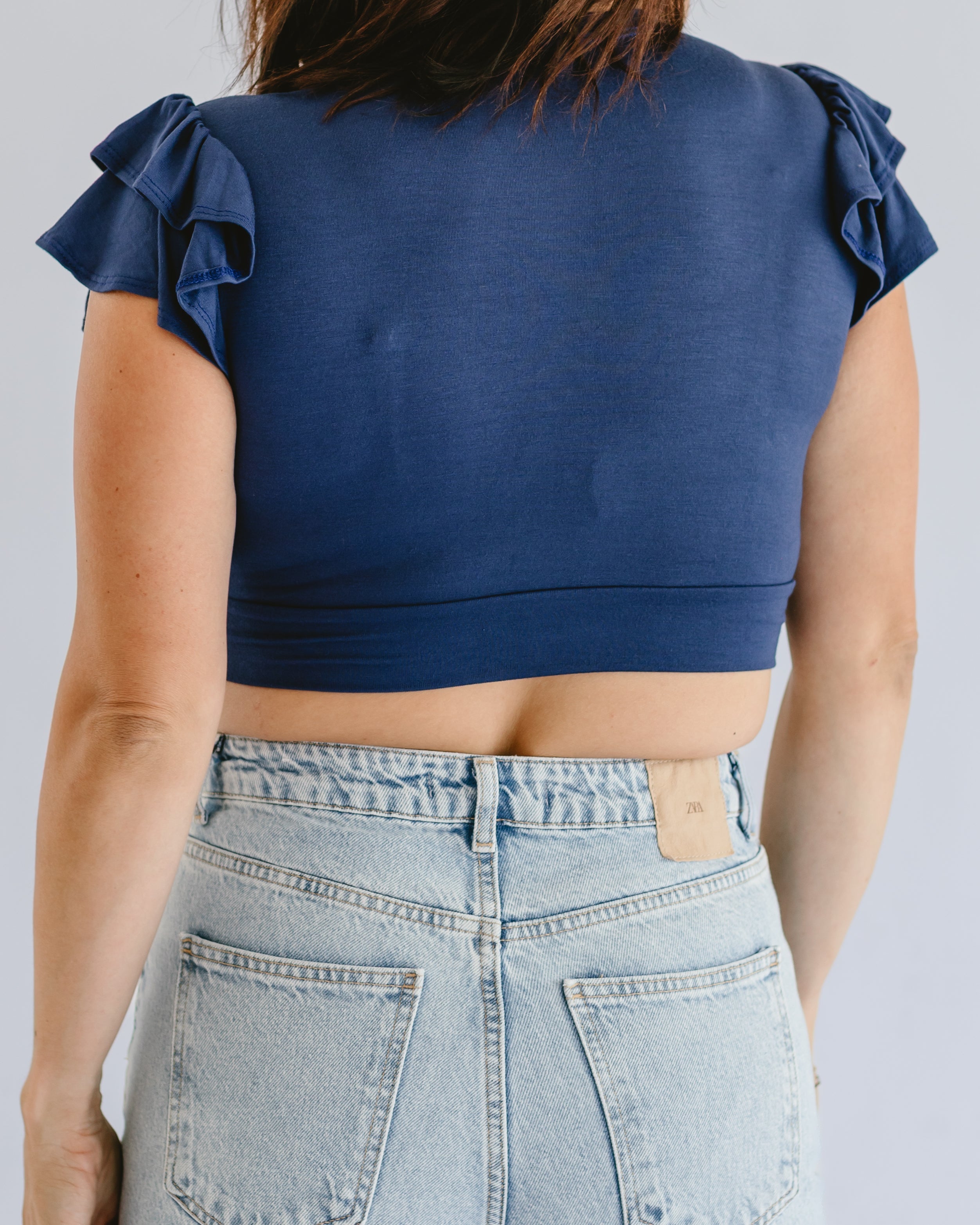 Ruffle Sleeve Halftee - URBANPICK FASHION