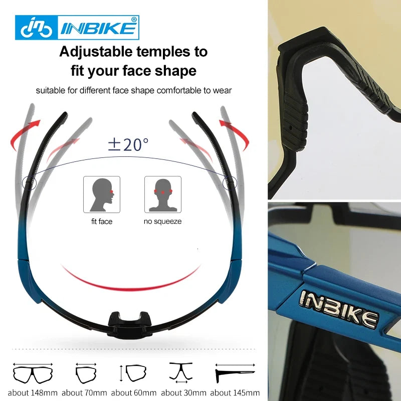 INBIKE Photochromic Cycling Sport Sunglasses