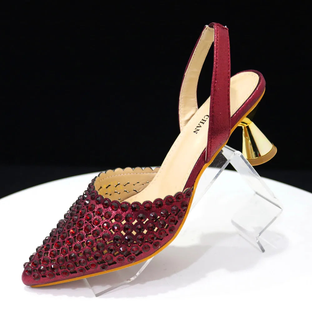 New Diamond Design Shoe and Bag Set - URBANPICK FASHION