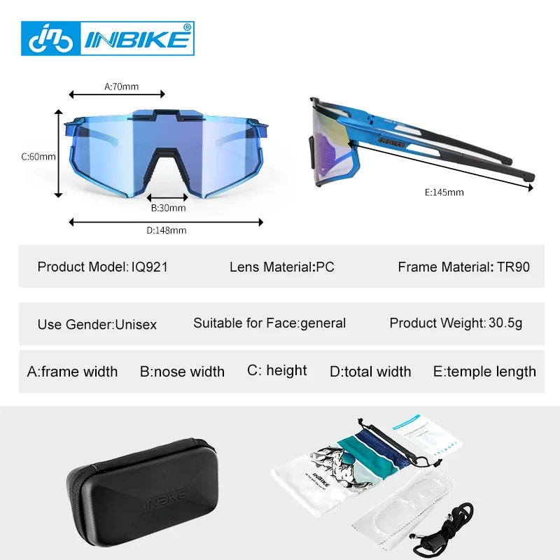 INBIKE Photochromic Cycling Sport Sunglasses