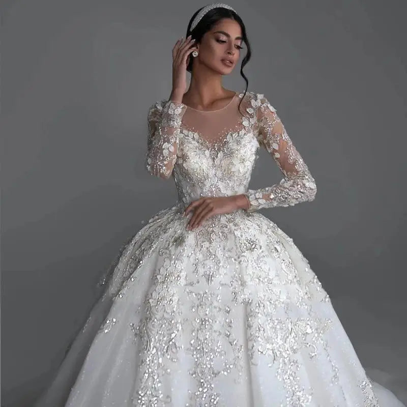 Luxe Embellished Ball Gown EDW231 - URBANPICK FASHION