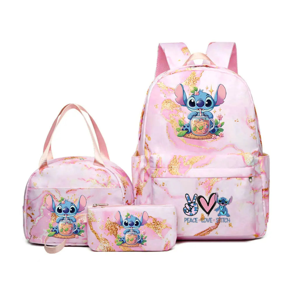 3Pcs/set Lilo Stitch Backpack for Girl Boy Student Teenager Children Rucksack Kids Birthday Gift Women Casual School Bag - URBANPICK FASHION
