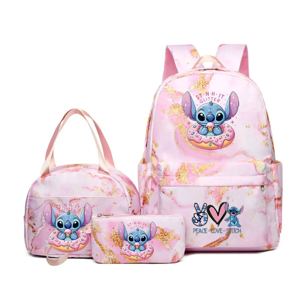 3Pcs/set Lilo Stitch Backpack for Girl Boy Student Teenager Children Rucksack Kids Birthday Gift Women Casual School Bag - URBANPICK FASHION