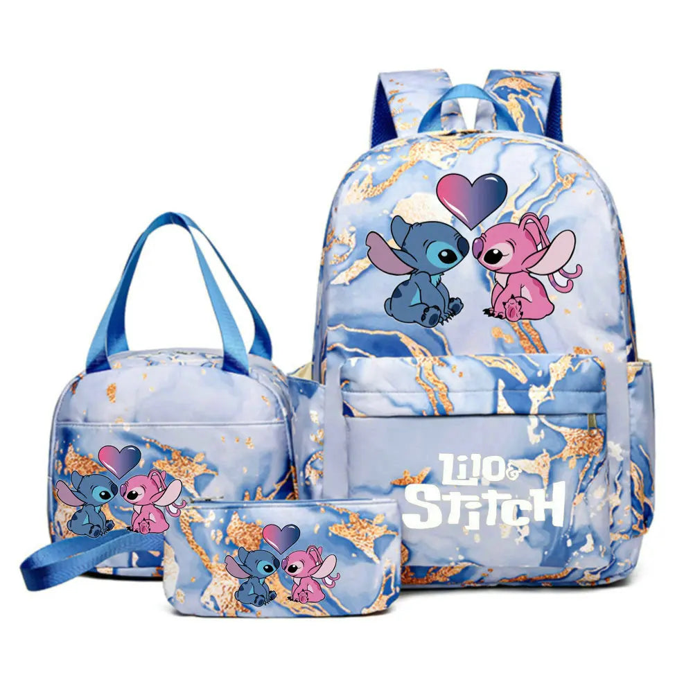 3Pcs/set Lilo Stitch Backpack for Girl Boy Student Teenager Children Rucksack Kids Birthday Gift Women Casual School Bag - URBANPICK FASHION