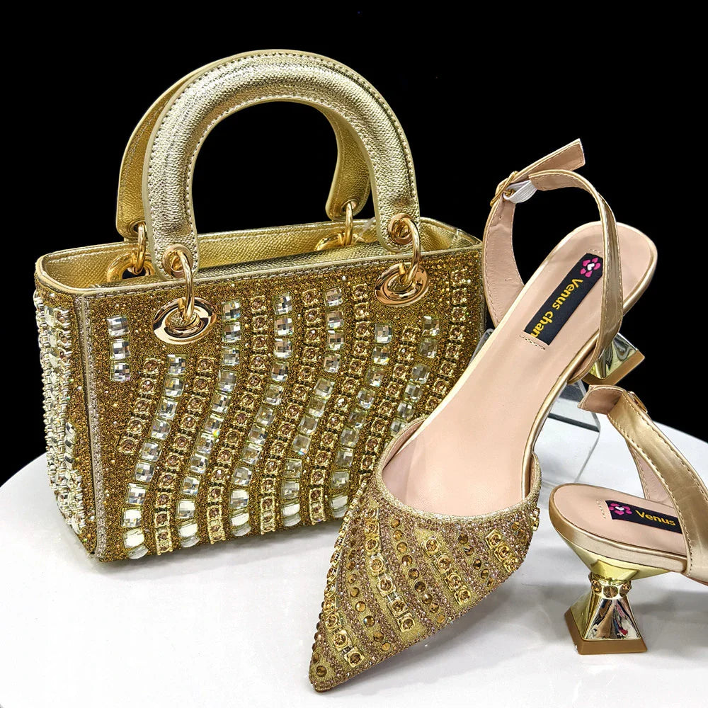 Ladies Shoes With Matching Bag Set- ED101