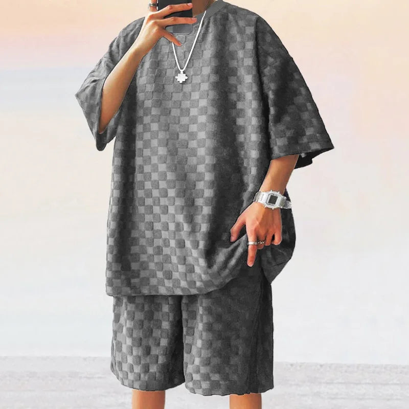 Men Leisure Oversized Two-piece shorts Set - URBANPICK FASHION