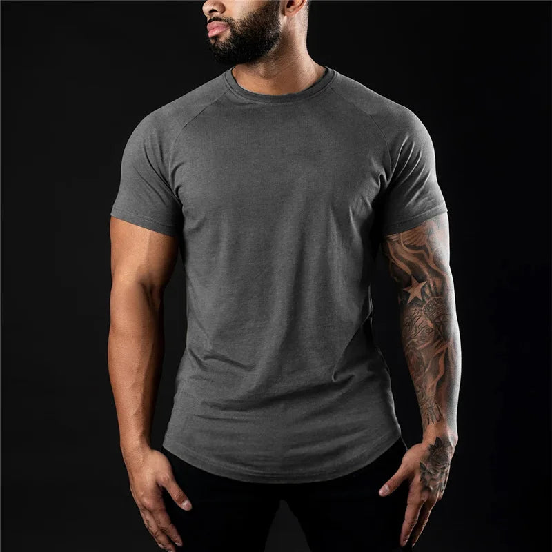 FlexFit Cotton Tee: Summer Athletic Muscle Shirt - URBANPICK FASHION