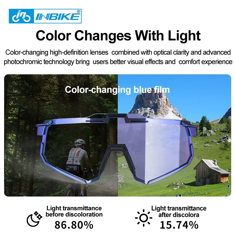 INBIKE Photochromic Cycling Sport Sunglasses