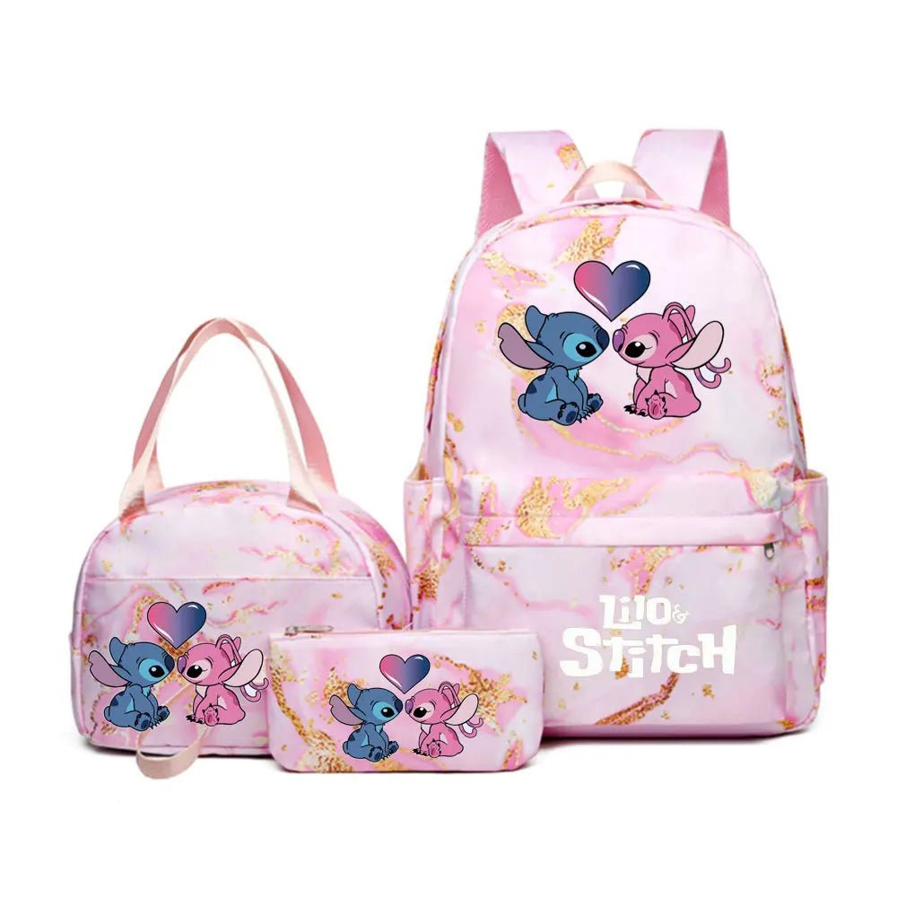 3Pcs/set Lilo Stitch Backpack for Girl Boy Student Teenager Children Rucksack Kids Birthday Gift Women Casual School Bag - URBANPICK FASHION