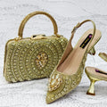 Italian Butter-fly Design Wedding Shoes with Bag Set EDS59 - URBANPICK FASHION