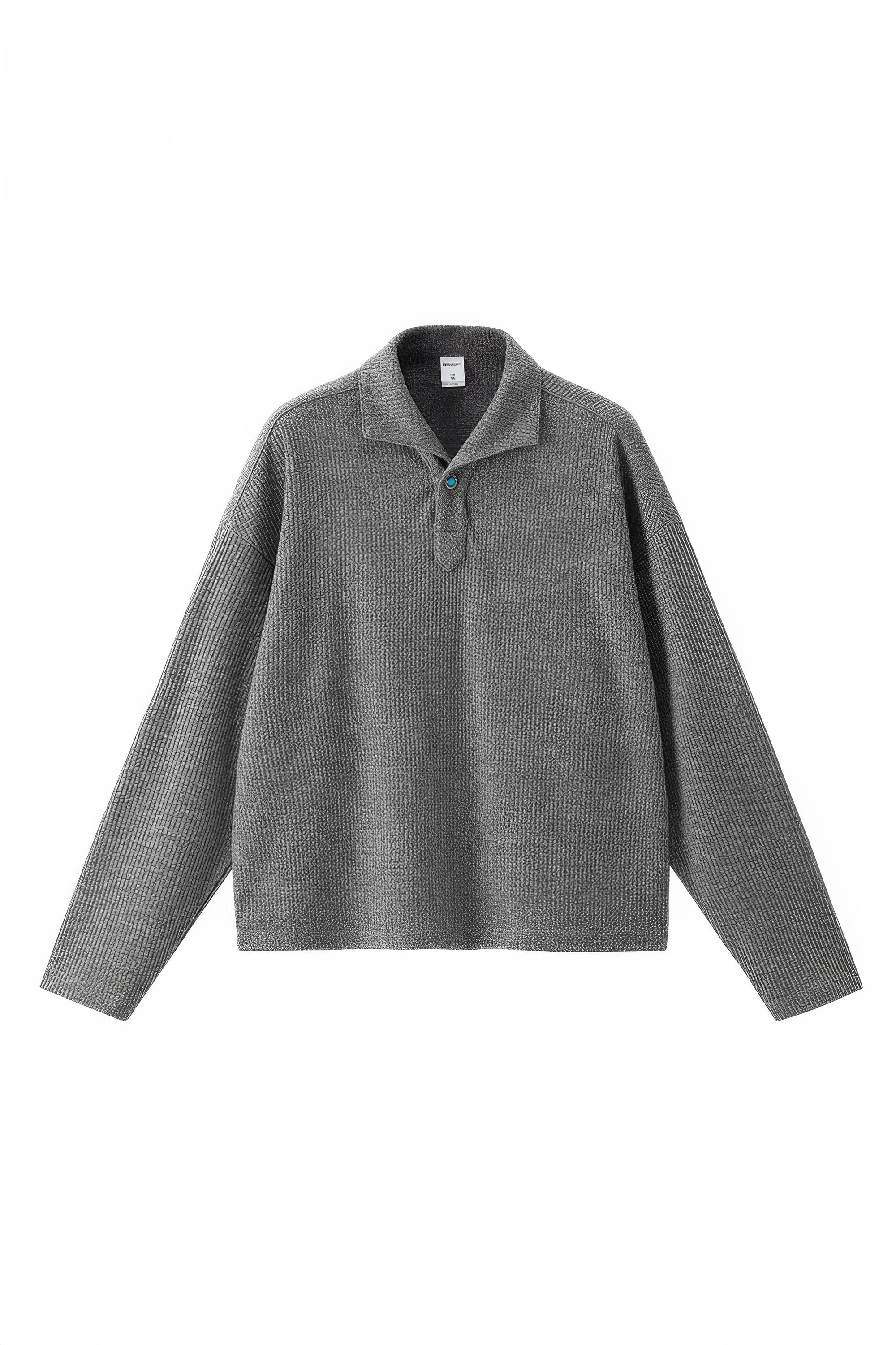 Vintage Italian Polo Shirt - Long Sleeve, Loose Fit, Classic Collared - URBANPICK FASHION