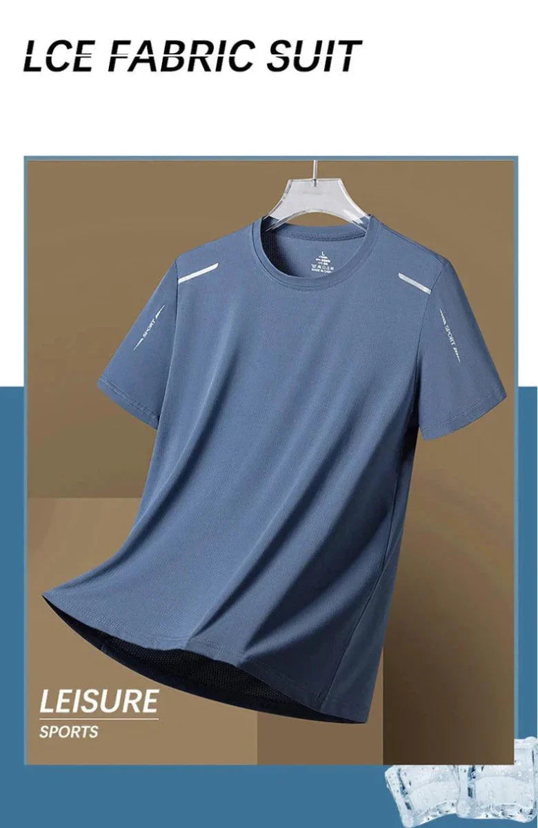 CHRLCK Men's Quick Dry Running T Shirt Size M Breathable Outdoor Sports Tee Hiking Fishing Summer Essentials - URBANPICK FASHION