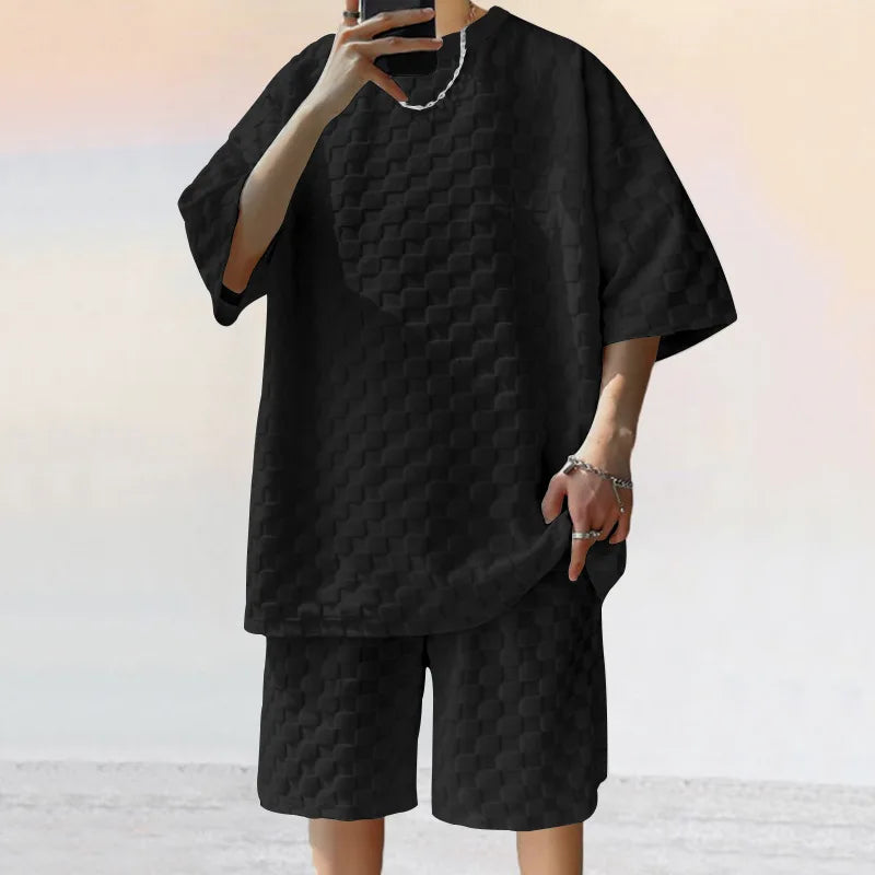 Men Leisure Oversized Two-piece shorts Set - URBANPICK FASHION