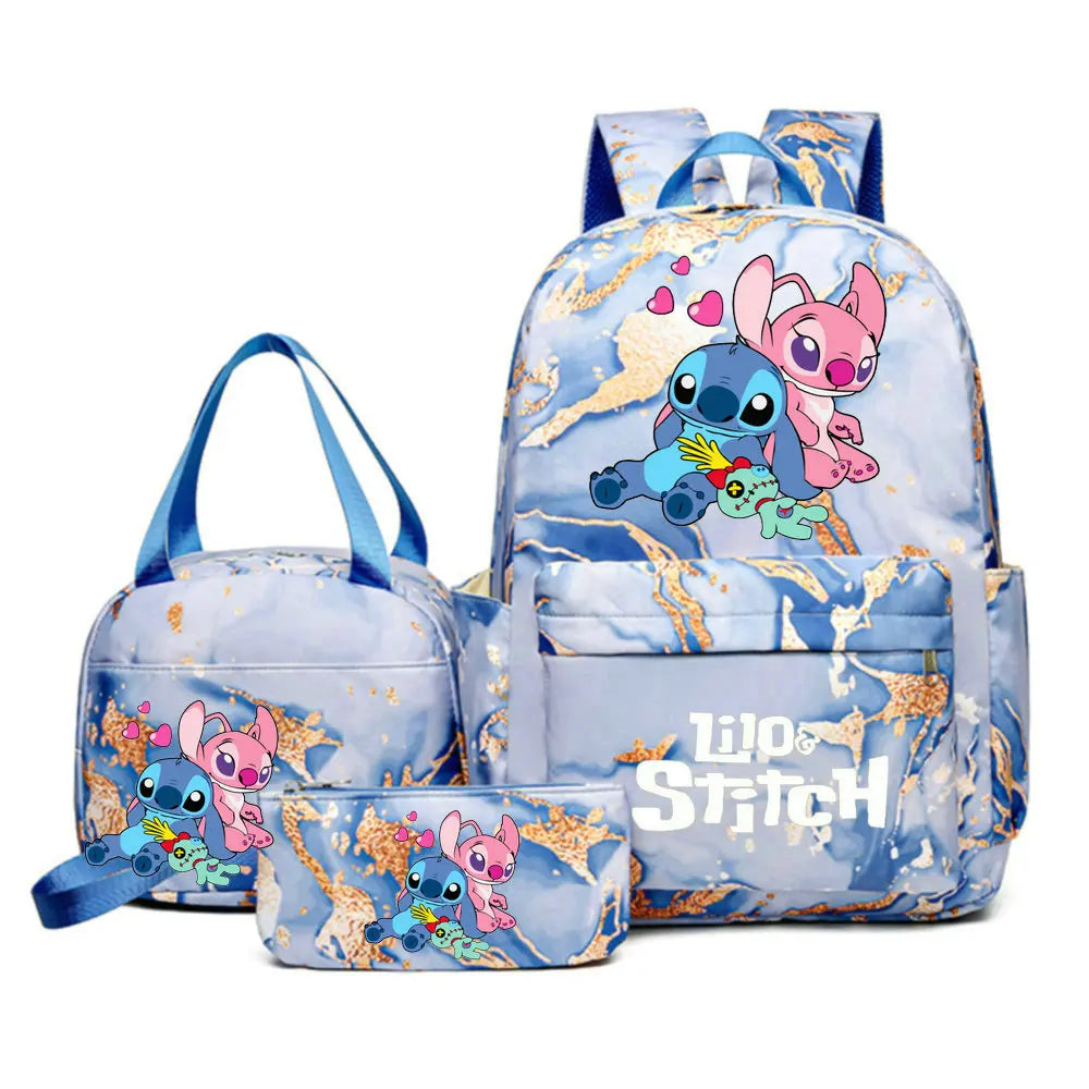3Pcs/set Lilo Stitch Backpack for Girl Boy Student Teenager Children Rucksack Kids Birthday Gift Women Casual School Bag - URBANPICK FASHION