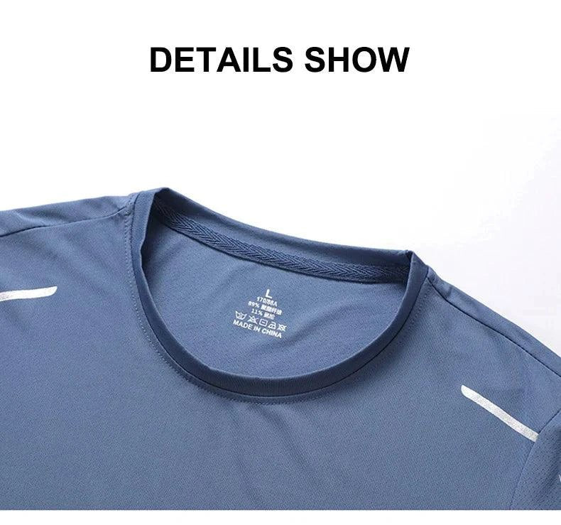 CHRLCK Men's Quick Dry Running T Shirt Size M Breathable Outdoor Sports Tee Hiking Fishing Summer Essentials - URBANPICK FASHION