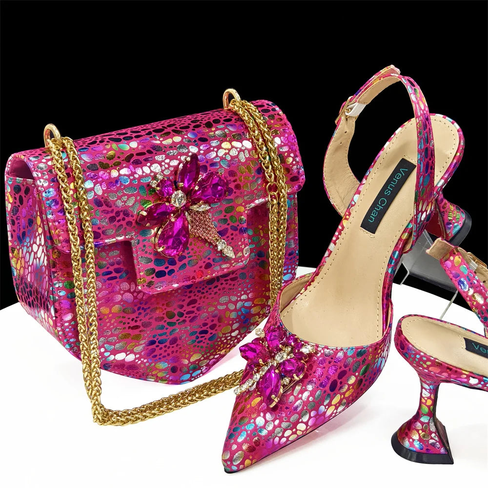 Italian Fuchsia Shoes And Bag Sets ED1990 - URBANPICK FASHION