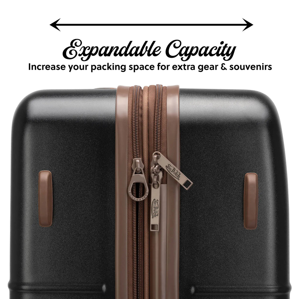Retro Trek 3-Piece Expandable Hardside Spinner Luggage Set - URBANPICK FASHION